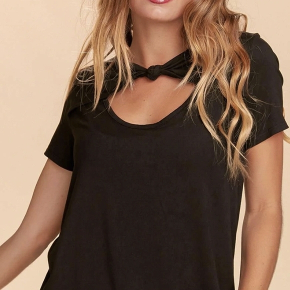 💜 New Black Short Sleeve Top - Picture 2 of 4